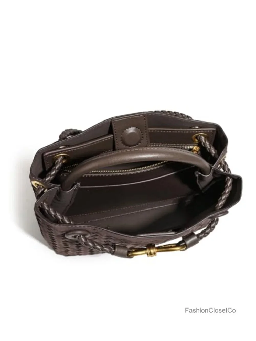 Large Hobo Bag Handwoven Vegan Leather Shoulder Crossbody Tote